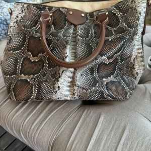 Caroline Handbag artificial snake skin